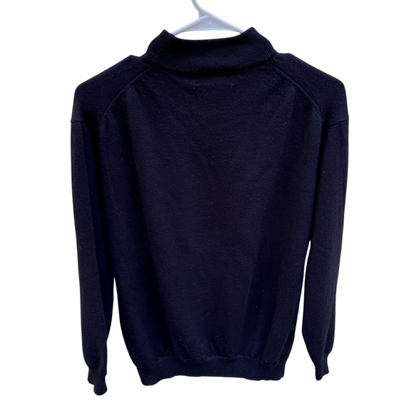 100% Marino Wool Mock Neck Pullover Sweater Pronto Uomo M - Picture 2 of 3